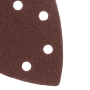 Треугольник абразивный на ворc. подложке под "липучку", перф., P 80, 150х150х100 мм, 5 шт. Denzel