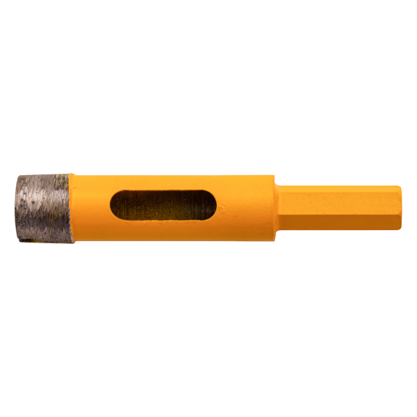 Сверло алмазное по керамограниту DENZEL 72676, 14 мм, мокрая резка, трехгранный хвостовик