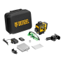 Лазерный уровень мультипризменный DENZEL DLV-360-4C, 30 м, зеленый луч, Li-Ion 2,4 Aч, кейс
