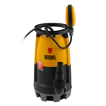 Дренажный насос DENZEL DP600S для чистой и грязной воды, 600 Вт, напор 7 м, 13000 л/ч