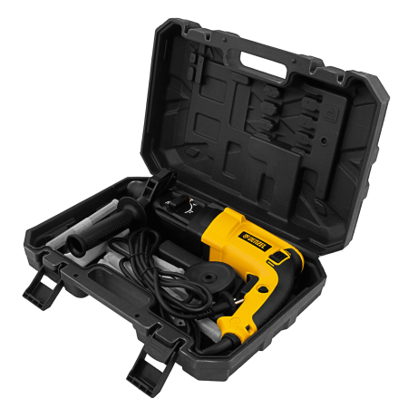 Перфоратор электрический DENZEL RHH-800-26, SDS-plus, 800 Вт, 3 Дж, 3 плюс 1 реж.