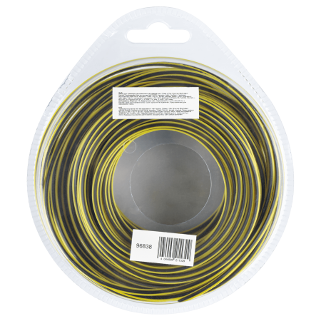 Леска для триммера DENZEL двухкомпонентная квадратная, 2,4мм х 15м, блистер SkyCutter