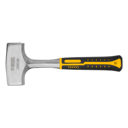 Кувалда DENZEL 2 кг, цельнометаллическая, двухкомпонентная рукоятка