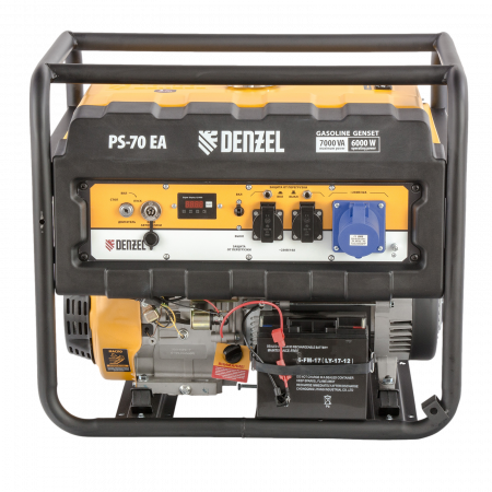 Генератор бензиновый DENZEL PS 70 EA, 7.0 кВт, 230 В, 25 л, электростартер