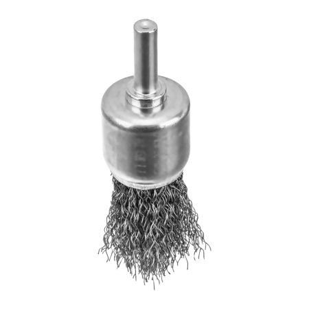 Набор щеток для дрели DENZEL, 2 Плоские 50-75мм, 3 Чашки 25-50-75мм, шпилька,  нерж.вит. проволока