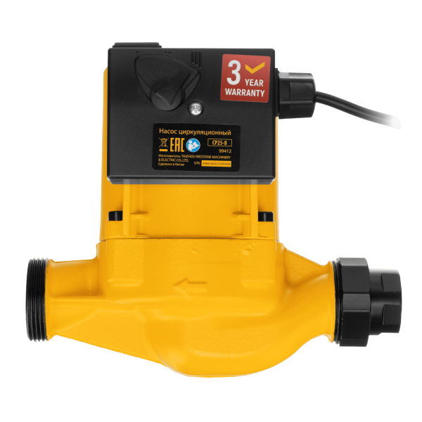 Циркуляционный насос DENZEL CP25-8, напор 8 м, 130 л/мин, 1 м кабель, монт. длина 180 мм