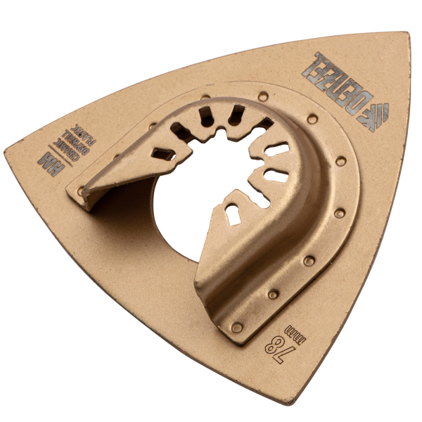 Насадка для МФИ DENZEL 782323 шлифовальная дельтавидная, HM, по плитке и дереву, 78 мм