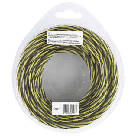 Леска для триммера DENZEL двухкомпонентная витая квадратная, 3,0мм х 12м, блистер SkyCutter