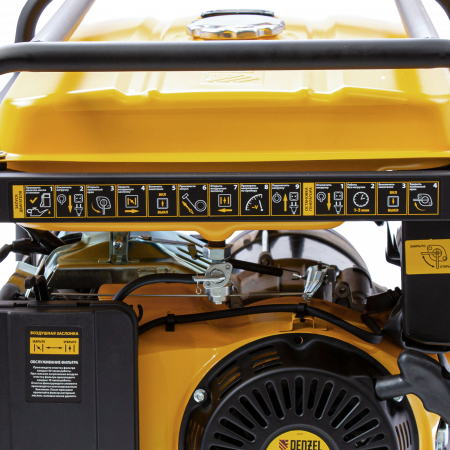 Генератор бензиновый DENZEL GE 6900, 5.5 кВт, 220 В/50 Гц, 25 л, ручной старт