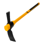 Кирка-топор DENZEL 2250 г, фиберглассовая обрезиненная рукоятка 900 мм