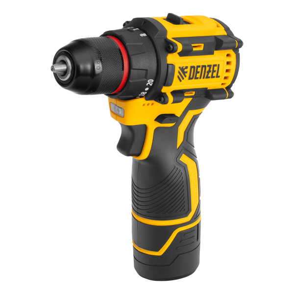 Дрель-шуруповерт аккумуляторная бесщет. DENZEL CDH-BL-12, Li-Ion, 12 В