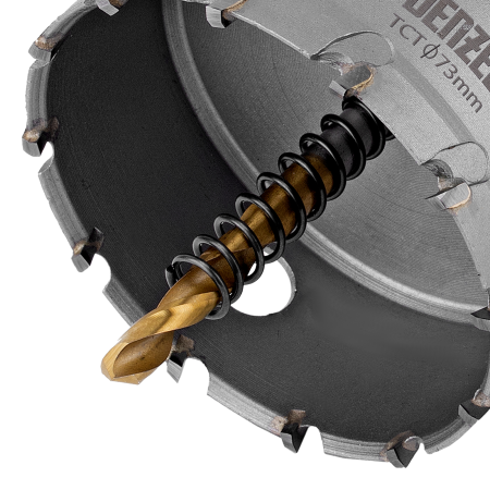 Коронка по металлу DENZEL 724021, 73 мм, твердосплавная