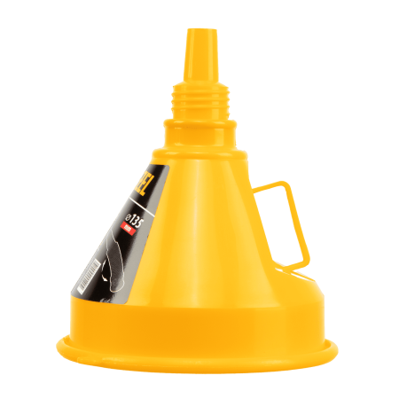 Воронка пластиковая DENZEL 135 мм с металлическим ситом, гибким наконечником и непроливайкой