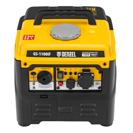 Генератор инверторный DENZEL GS-1100iF, 1,1 кВт, 230 В, ручной старт