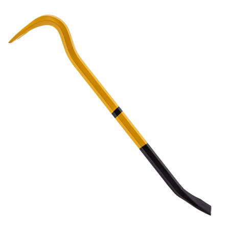 Лом-гвоздодер DENZEL 450 мм, шестигранный 16 мм, окрашенный, сталь 65