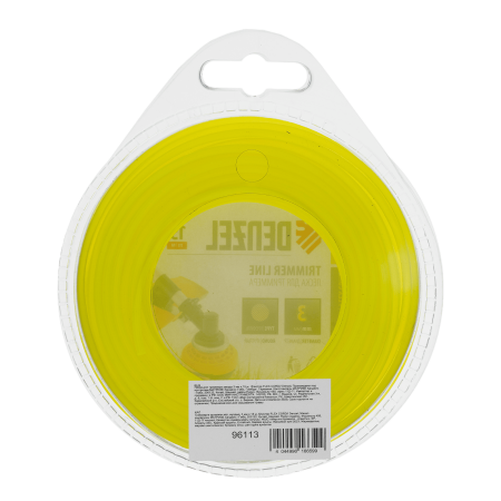 Леска для триммера DENZEL Flex Сord 96113, 3 мм x 15 м, звезда, блистер