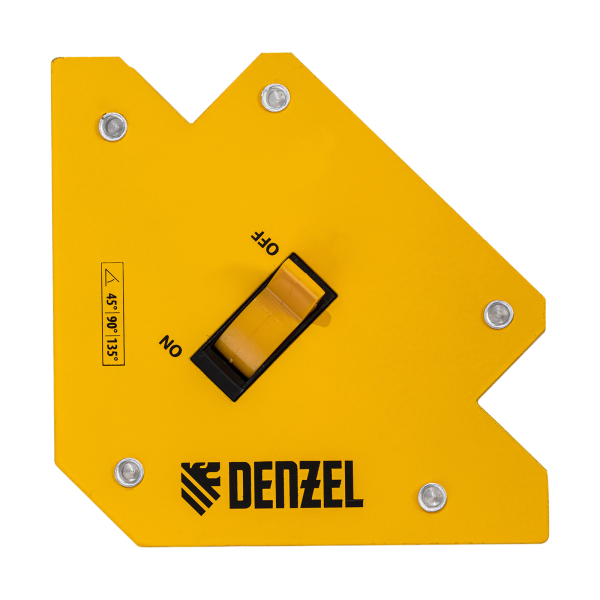 Фиксатор магнитный DENZEL отключаемый для сварочных работ усилие 30 LB, 45х90х135 град.