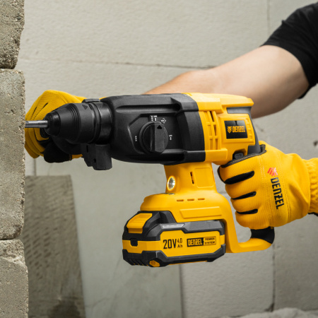 Перфоратор аккумуляторный бесщет. DENZEL RHH-BL-20-28, 3 Дж, Li-Ion, 20 В