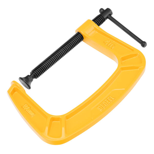 Струбцина DENZEL G-образная, усиленная, 100 мм