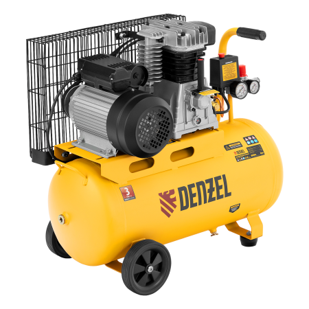 Компрессор воздушный DENZEL BCI2300/50, 2.3 кВт, ременный привод, 50 литров, 400 л/мин