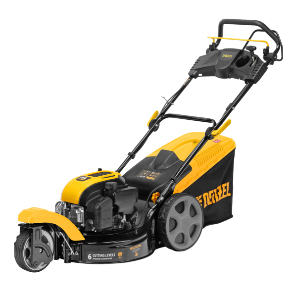 Газонокосилка бензиновая DENZEL GLT-460SP-T, Trike 150 см3, 46 см, привод, панель, 60л Газонокосилка бензиновая DENZEL GLT-460SP-T, Trike 150 см3, 46 см, привод, панель, 60л