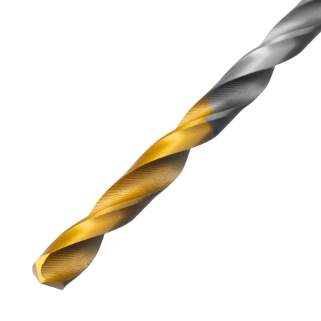 Сверло спиральное по металлу DENZEL 3,5 х 112 мм, Р6М5, Golden Tip, удлиненное, 2шт.