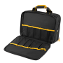 Сумка для инструмента DENZEL 400х170х300 мм, 3 отделения, 28 карманов, наплечный ремень