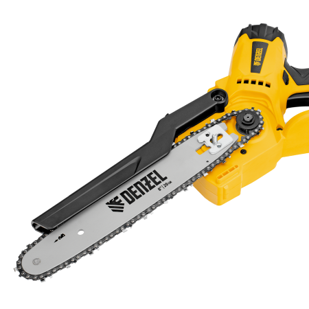 Цепная мини-пила аккумуляторная бесщеточная DENZEL СCS-200BL, шина 200 мм, Li-Ion, 20 В