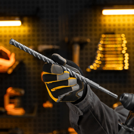 Бур по бетону DENZEL, цельная крестовая пластина, 14x315 мм, SDS PLUS