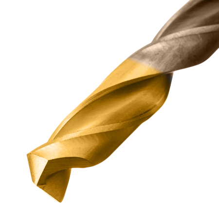 Набор сверл по металлу DENZEL, 1-10 мм, Р6М5К8-TiN, Golden Tip, 10 шт