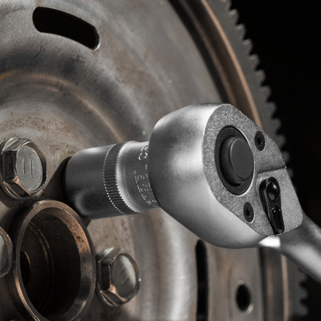 Ключ-трещотка DENZEL 1/2", 90 зубьев, с быстрым сбросом, CrV