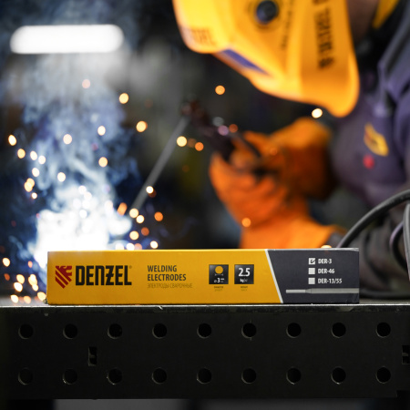 Электроды DENZEL DER-3, диам. 3 мм, 2,5 кг., рутиловое покрытие