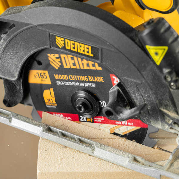 Пильный диск по дереву DENZEL с гвоздями, ф165 х 20 мм, 20 зубов
