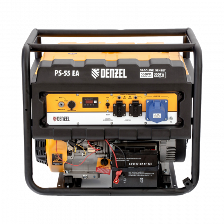 Генератор бензиновый DENZEL PS 55 EA, 5.5 кВт, 230 В, 25 л, электростартер