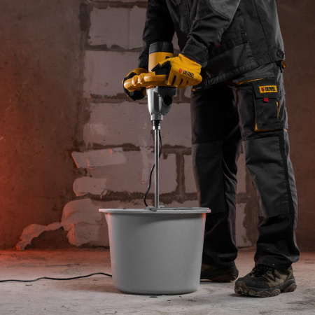 Миксер строительный DENZEL EM-1-1220, 1220 Вт, 0-480/0-800 об/мин