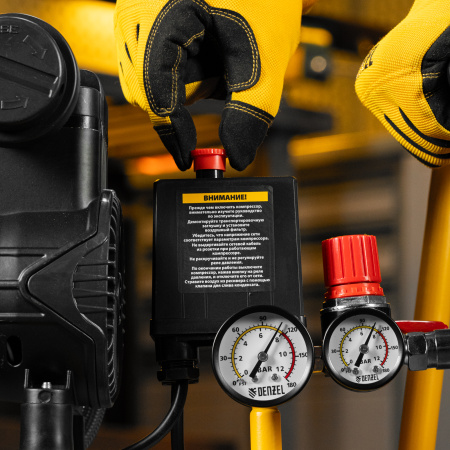 Компрессор безмасл. малошумный DENZEL DLP-950/24, 950Вт,24 л, 2850 об/мин, 170 л/мин