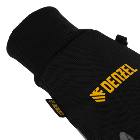 Перчатки универсальные DENZEL, двойные, работа с сенсорным экраном, вязанная манжета, размер 8