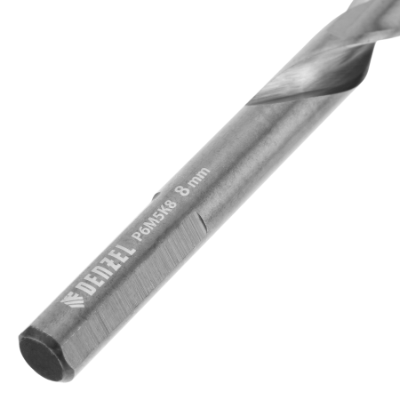 Набор сверл по металлу DENZEL, 2-8мм, Р6М5К8-TiN, Golden Tip, 6 шт