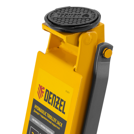 Домкрат гидравлический подкатной DENZEL 3 т, 85-610 мм, быстрый подъем, низ. подхват, проф, SUV