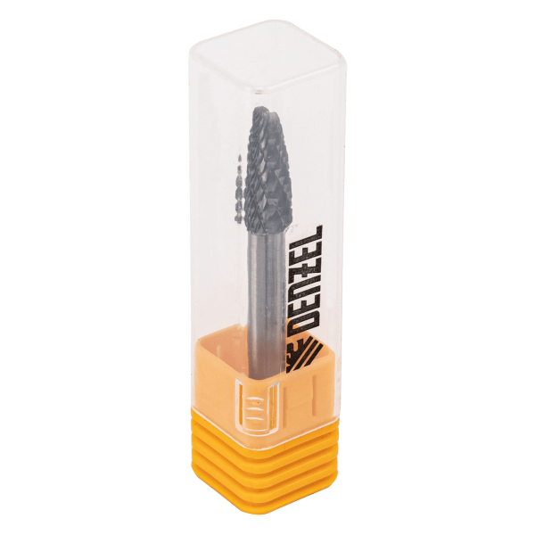 Борфреза по металлу DENZEL твердосплавная, параболическая, тип-F, 8 мм