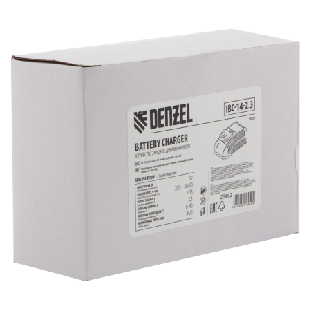 Зарядное устройство для аккумуляторов DENZEL IBC-14-2.3, Li-Ion, 14 В, 2.3 А