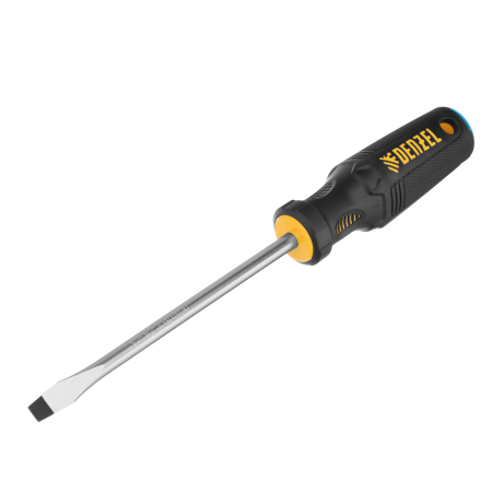 Отвертка DENZEL SL8x150 мм, CrV, трехкомпонентная рукоятка