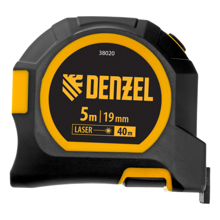 Лазерный дальномер с рулеткой LT-40 DENZEL 5м x 19 мм, дальномер 40м, автомат. фиксация