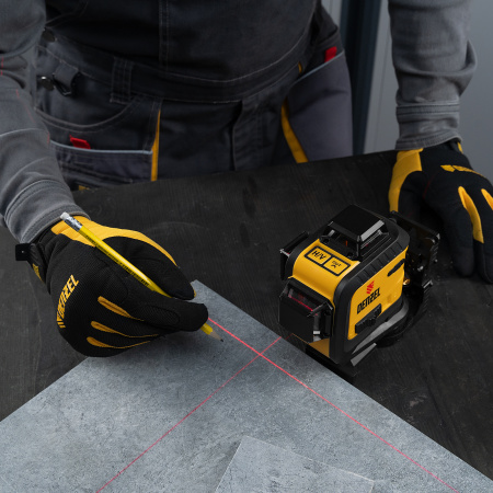 Лазерный уровень DENZEL LX 360-3 Red, 30 м, 635 нм, Li 2800 мАч, 5/8 дюйм