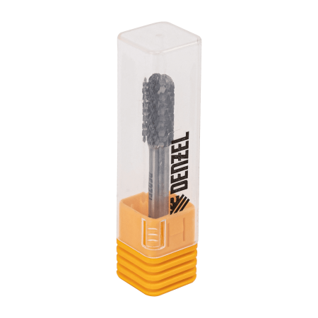 Борфреза по металлу DENZEL твердосплавная, цилиндрическая закругленная, тип-С, 8 мм
