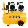 Компрессор безмасляный, малошумный DENZEL DLS 2200/50, 2200 Вт, 2x1100, 50 л, 380 л/мин