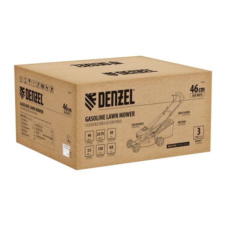 Газонокосилка бензиновая DENZEL GLD-460-K, 150 см3, 46 см, 50 л