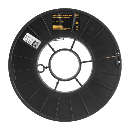 Омедненная проволока Denzel ER70S-6, диам. 1 мм, 5 кг, диам. катушки D200