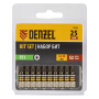 Бита DENZEL PZ1х25, сталь S2, шестигранный профиль, 10 шт. Е 6,3