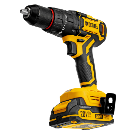 Дрель-шуруповерт аккумуляторная ударная бесщет. DENZEL CIDH-BL-20, Li-Ion, 20 В Дрель-шуруповерт аккумуляторная ударная бесщет. DENZEL CIDH-BL-20, Li-Ion, 20 В